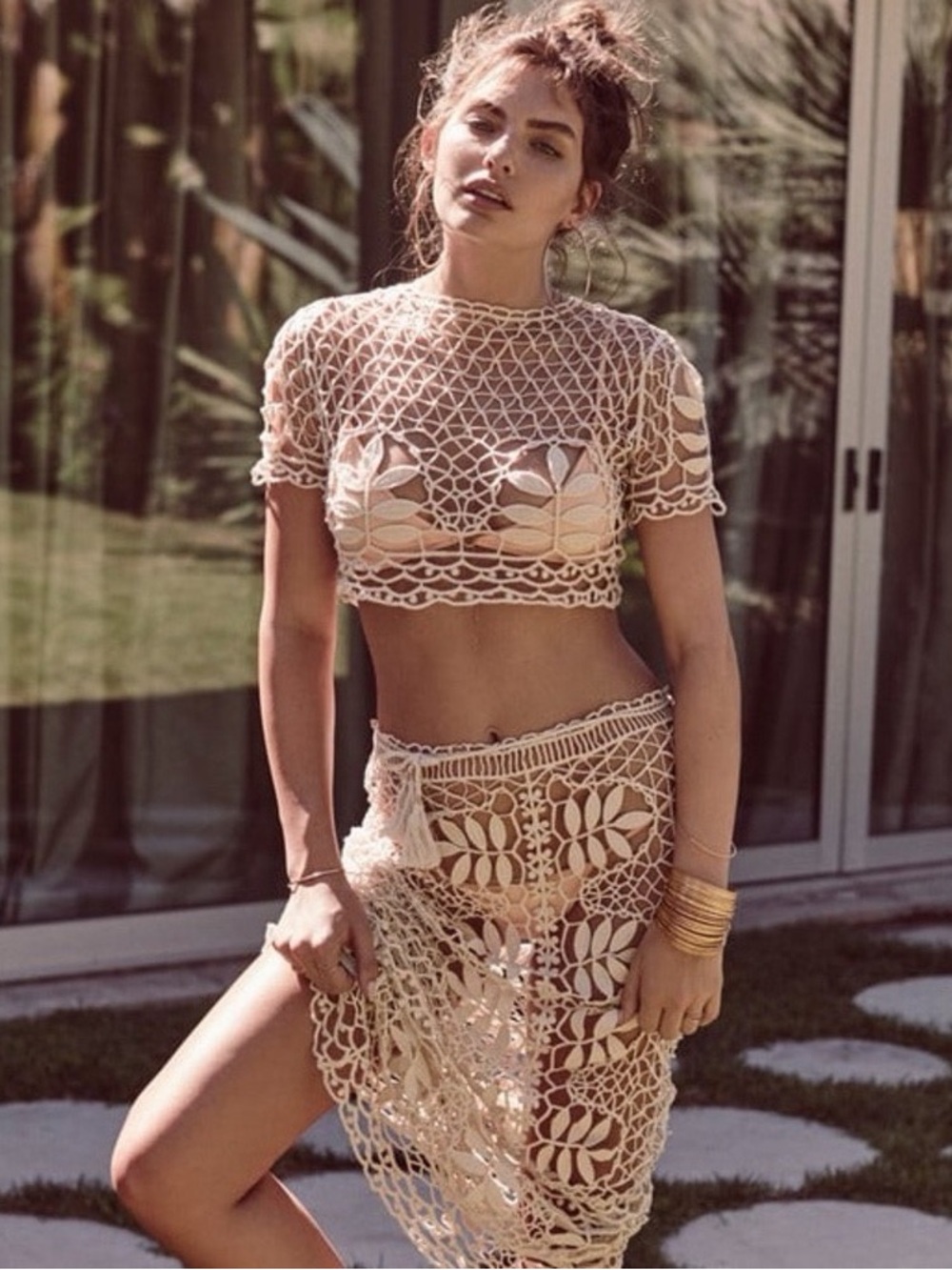 For Love & Lemons Crochet Cover Up Set
